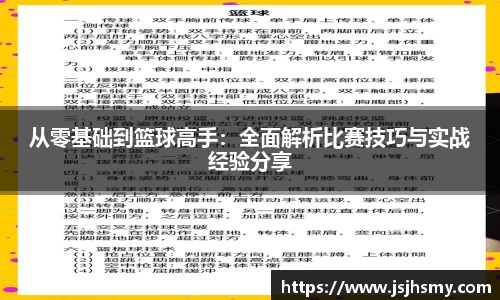 从零基础到篮球高手：全面解析比赛技巧与实战经验分享