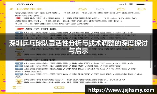深圳乒乓球队灵活性分析与战术调整的深度探讨与启示